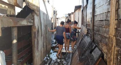 Favela em SP, atingida por incêndio em maio, agora sofre alagamento