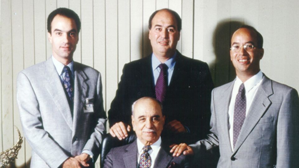 Roberto Marinho e seus filhos (Reprodução)