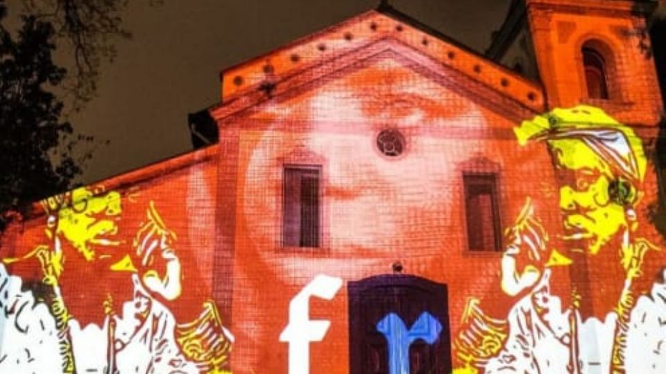 Imagens de projeção na Igreja da Nossa Senhora dos Homens Pretos na Penha, São Paulo | Foto: Secretaria Municipal de Direitos Humanos de São Paulo
