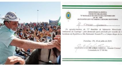 Empresa que permitiu cavalo para Bolsonaro em aeroporto recebe placa de agradecimento do Exército