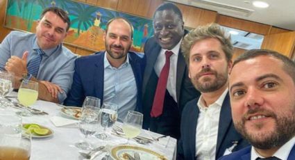 Eduardo Bolsonaro tieta irmão de Bruno Gagliasso com foto de almoço no Planalto