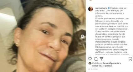 Regina Duarte cai na calçada e quebra três dentes