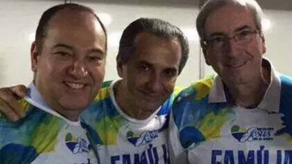 Pastor Everaldo, Silas Malafaia e Eduardo Cunha - Reprodução