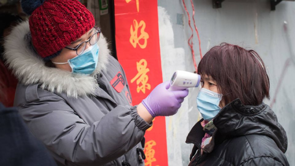 O termômetro em ação em Wuhan - Foto: Xiao Yijiu/Xinhua