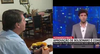 Sozinho em "Grande Debate", na CNN, Caio Coppola bajula Bolsonaro, que tuita vídeo