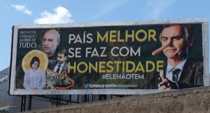 Inaugurado o primeiro outdoor contra Bolsonaro financiado através de vaquinha no Twitter