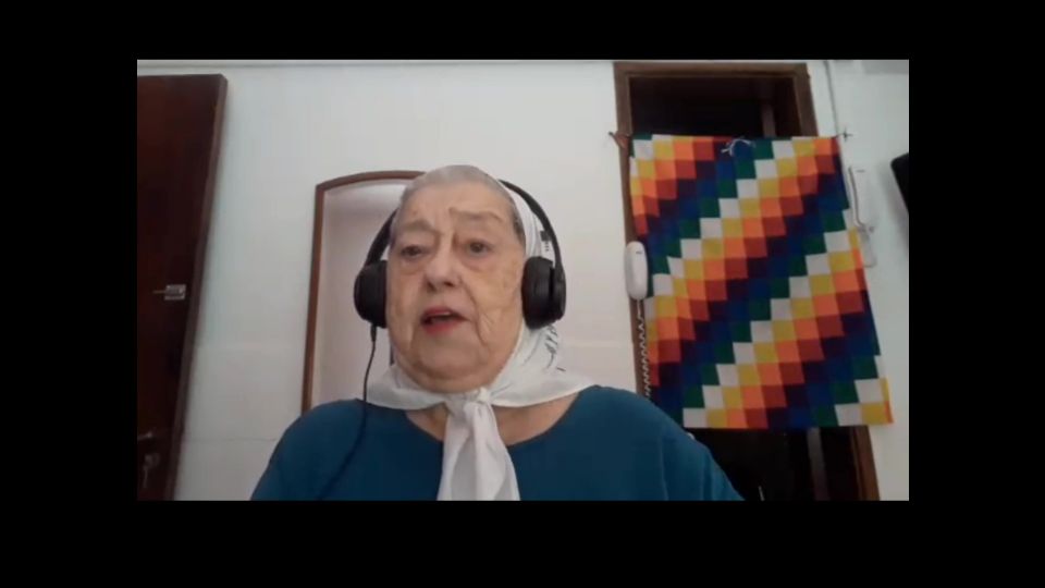Hebe de Bonafini durante entrevista ao Fórum América Latina