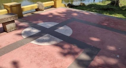 Suástica nazista aparece em piso de parque em Porto Alegre