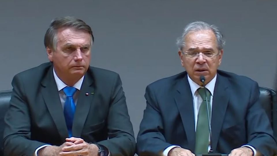Jair Bolsonaro e  Paulo Guedes