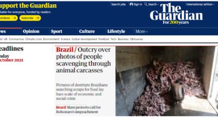 Brasil é destaque na capa do The Guardian; motivo: miséria