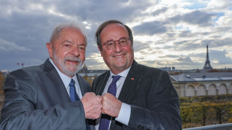 Lula encontra o ex-presidente francês François Hollande em Paris (Foto: Ricardo Stuckert)