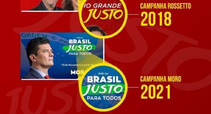 Após copiar Lula, Moro é acusado de plagiar logotipo de Miguel Rossetto (PT)