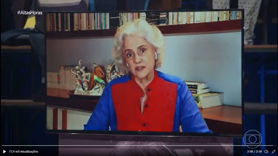 Marieta Severo no Altas Horas. Foto: Reprodução