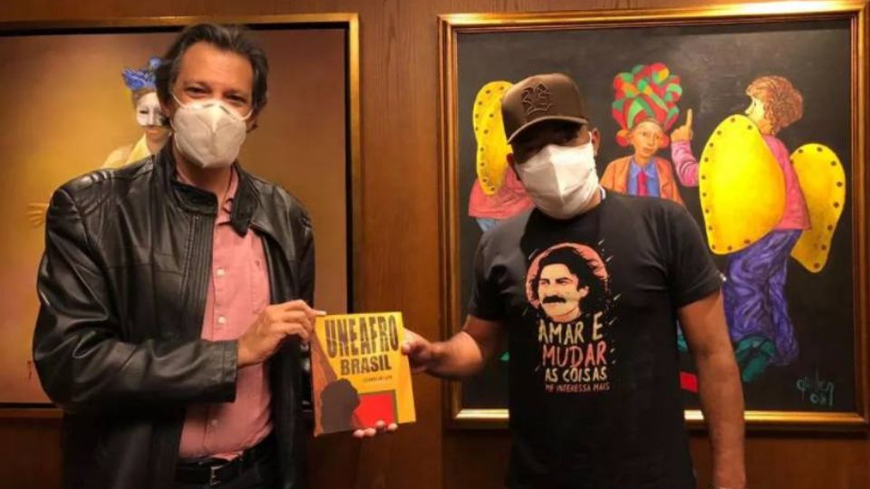 Haddad e Douglas Belchior. Foto: Redes Sociais