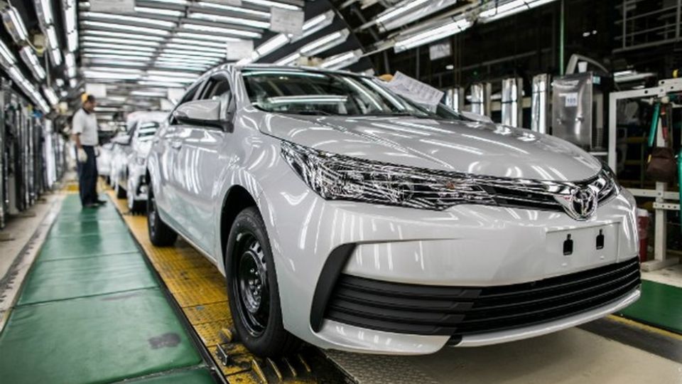 Linha de produção da Toyota no Brasil (Divulgação)