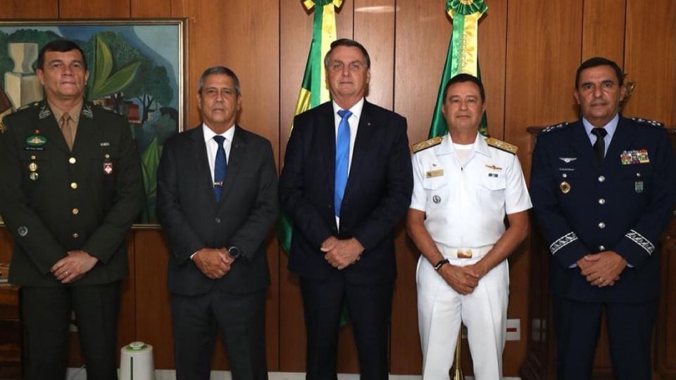 Jair Bolsonaro e os novos comandantes das Forças Armadas | Reprodução
