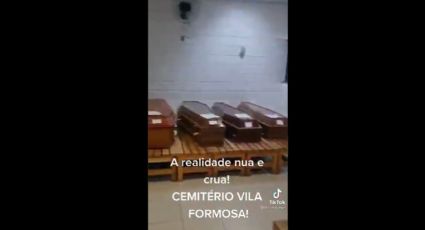 Coronavírus: Vídeo mostra salas no cemitério de Vila Formosa cheio de caixões