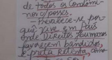 Nutricionista volta a atacar vizinhos com mensagens racistas