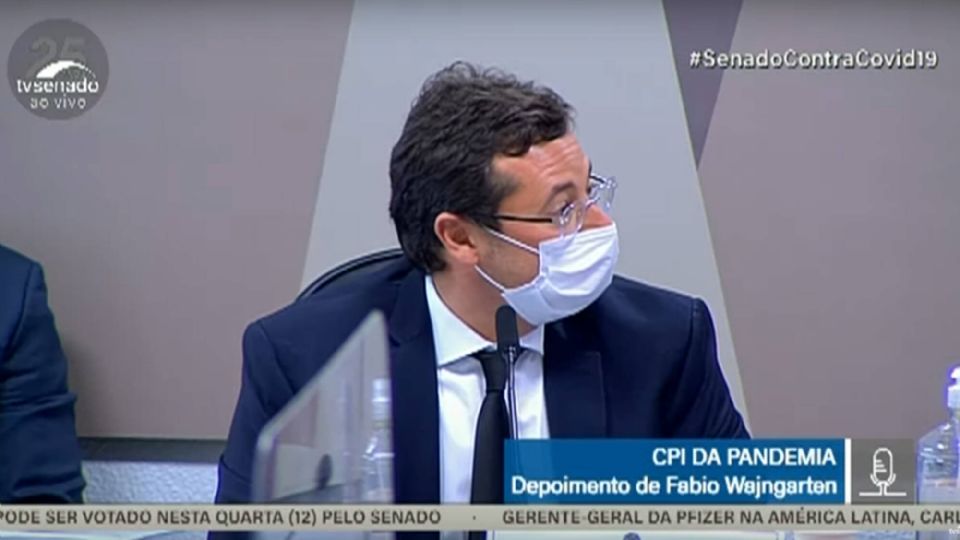 Fabio Wajngarten na CPI do Genocídio (Reprodução)