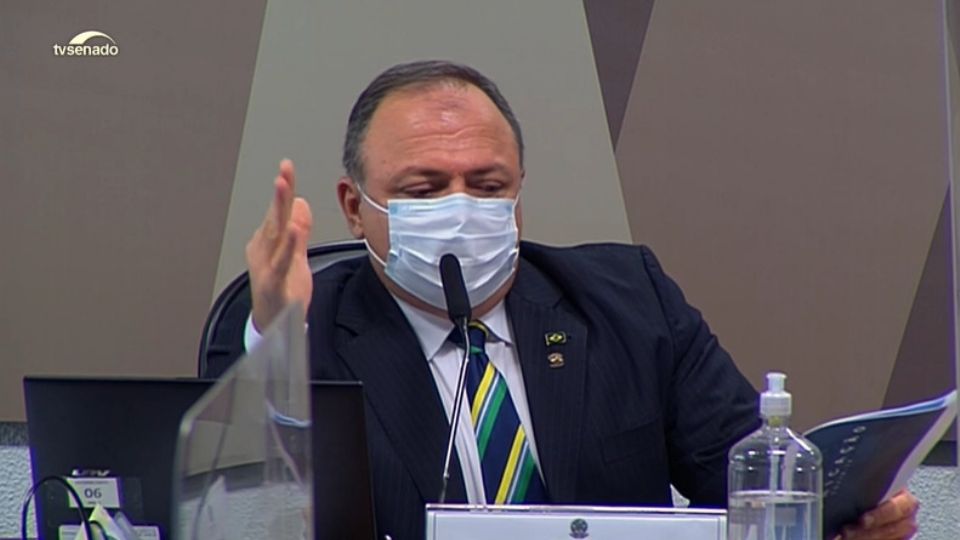 Pazuello na CPI - Foto: Reprodução