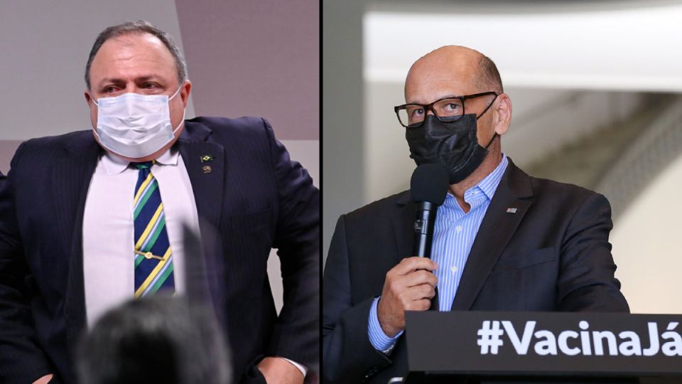 Eduardo Pazuello e Dimas Covas (Montagem)
