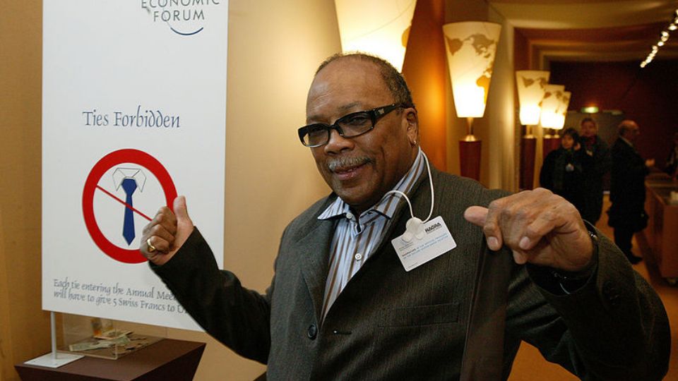 Quincy Jones no Fórum Econômico Mudial. Foto: Fórum Econômico Mudial