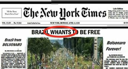 Bolsonaristas inventam fake news de que manifestação em SP saiu no New York Times e cometem erro crasso de inglês