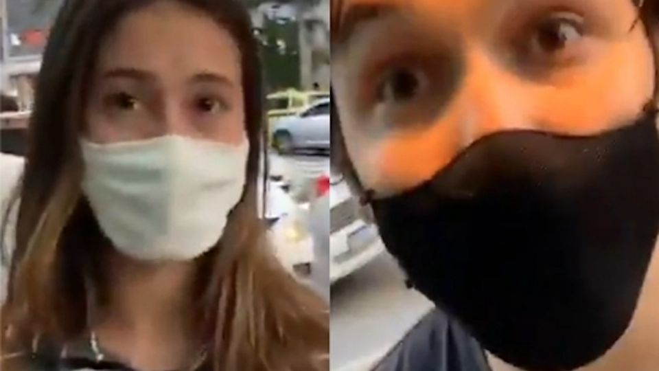 Casal que acusou Matheus Ribeiro de ter roubado uma bicicleta elétrica (Reprodução)