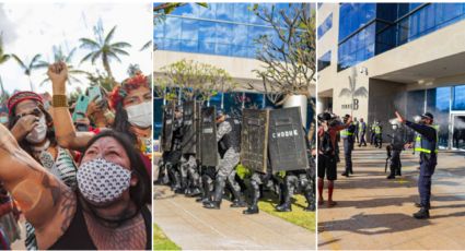 Repressão: indígenas são recebidos com bombas na Funai em Brasília; veja vídeos