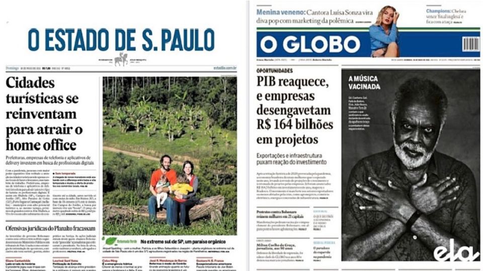 Capas de O Globo e o Estadão - Foto: Reprodução
