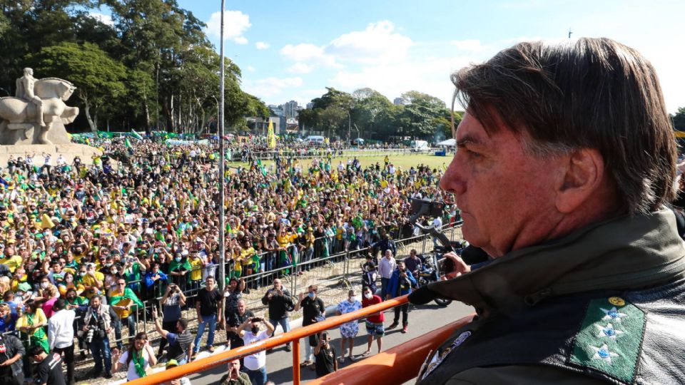 Jair Bolsonaro em motocada em São Paulo (Foto: Isac Nóbrega/PR)