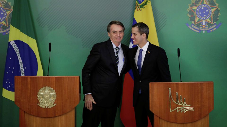 Jair Bolsonaro recebe Juan Guaidó como chefe de estado no Planalto (Foto: Presidência da República)