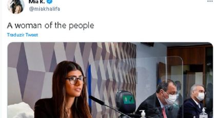 Ex-atriz pornô Mia Khalifa responde a Randolfe: “estou a caminho"