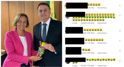 Brasileiros "invadem" Instagram da deputada neta de ministro nazista com emojis de vômito