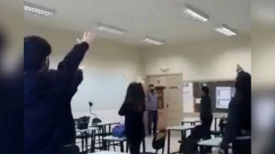 Alunos de colégio de Criciúma fazem saudação nazista (Reprodução)