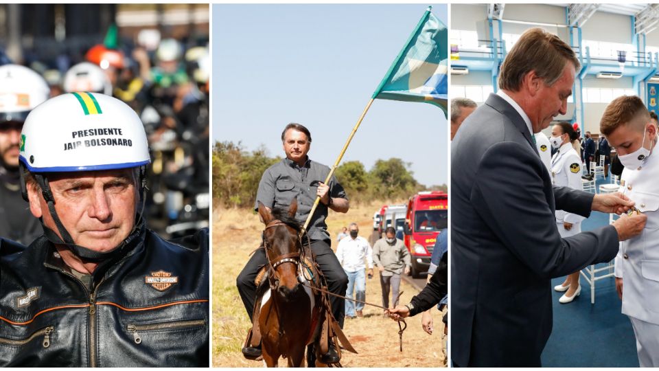 A agenda de Bolsonaro nos últimos dois dias (Fotos: Palácio do Planalto/Divulgação)
