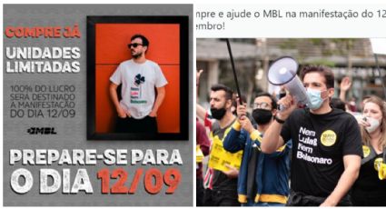 MBL vende camisetas "nem Lula, nem Bolsonaro" para financiar atos do dia 12