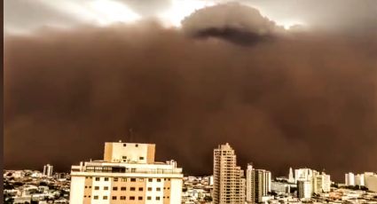 Franca (SP) é 'engolida' por gigantesca nuvem de poeira; veja vídeo e fotos