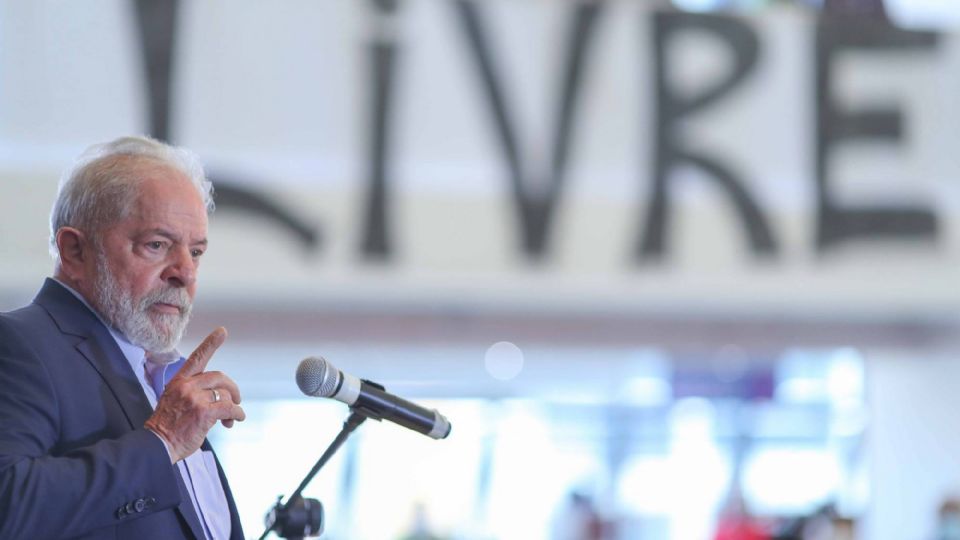 Lula em discurso após libertação da prisão (Foto: Ricardo Stuckert)