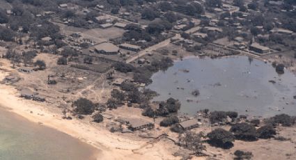 As impressionantes imagens da destruição em Tonga após a erupção vulcânica