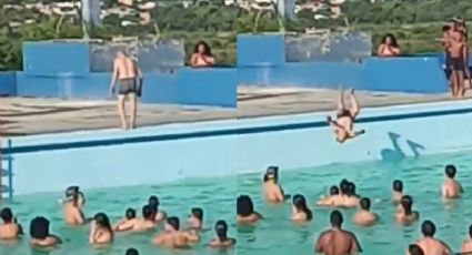 Vovô de 97 anos faz piruetas em piscina pública do RS; veja vídeo