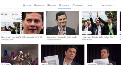 Google já associa "juge voleur", que é "juiz ladrão" em francês, a Moro