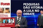 Lula vence Bolsonaro em debate da Band/Uol nas pesquisas Quaest e Atlas e no DataFórum