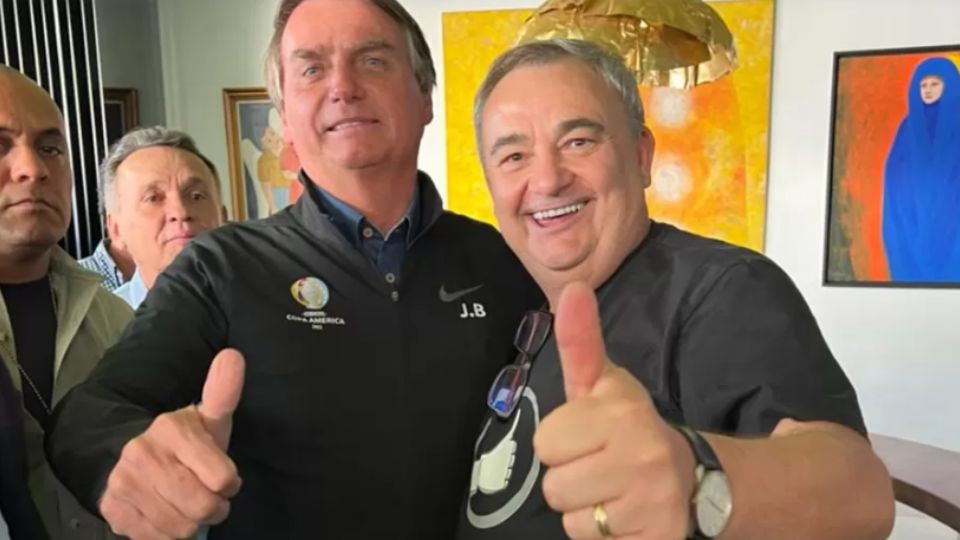 Bolsonaro e Gilson Trennepohl, um dos donos da Stara e o segundo maior doador de sua campanha.