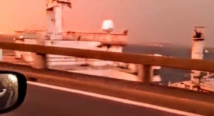 URGENTE – VÍDEO: Navio bate violentamente contra a Ponte Rio-Niterói