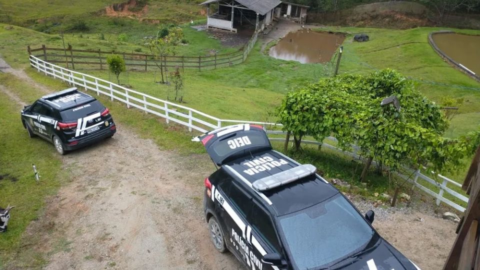 Sítio em São Pedro de Alcântara (SC) onde ocorria o encontra dos fundamentalistas de extrema-direita