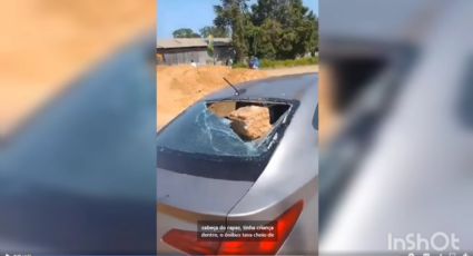 VIDEO: Bolsonaristas jogam pedra enorme em carro com família em ato golpista em Rondônia