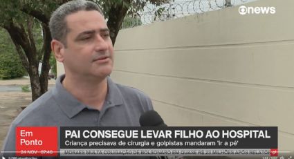 “Que fique cego”: pai consegue levar filho para fazer cirurgia, apesar de bloqueio criminoso