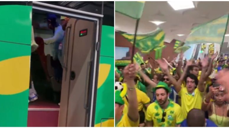 VÍDEOS: A festa dos jogadores e da torcida do Brasil pouco antes do jogo contra a Sérvia no Catar