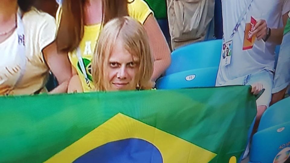 Meme em 2018, Yuri Torski segue torcendo pelo Brasil.